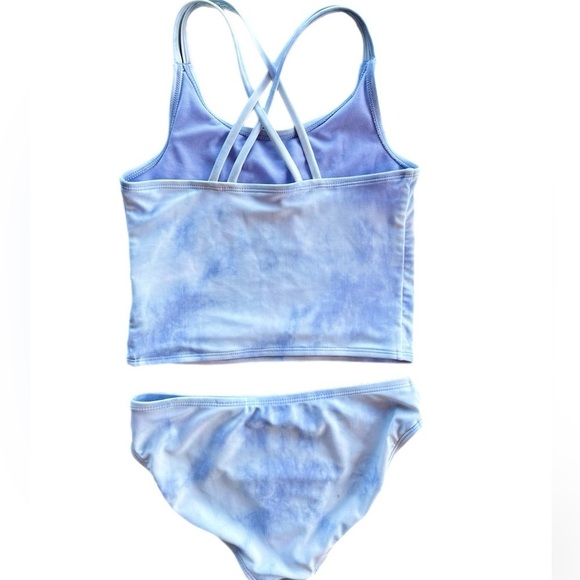 Gap Girls Blue Tie Dye Tankini Swim Suit Size Large 10-11 - Picture 3 of 6